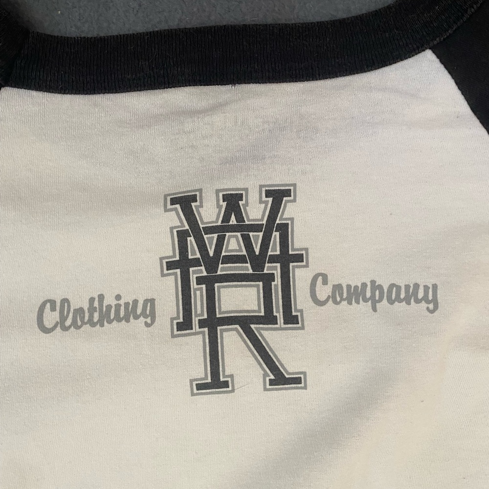 We All Ride Black and White Raglan Tee - Picture 5 of 7